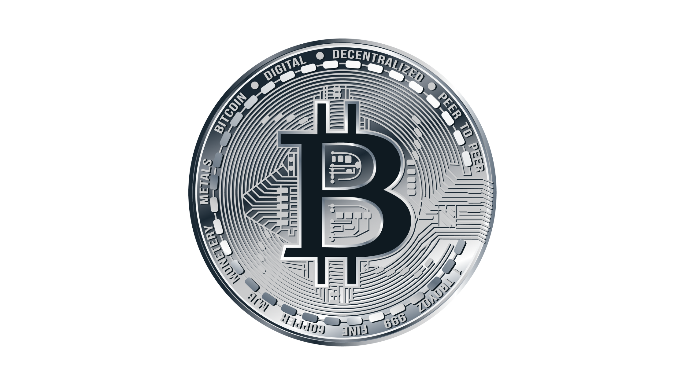 Design della moneta d'argento di Bitcoin